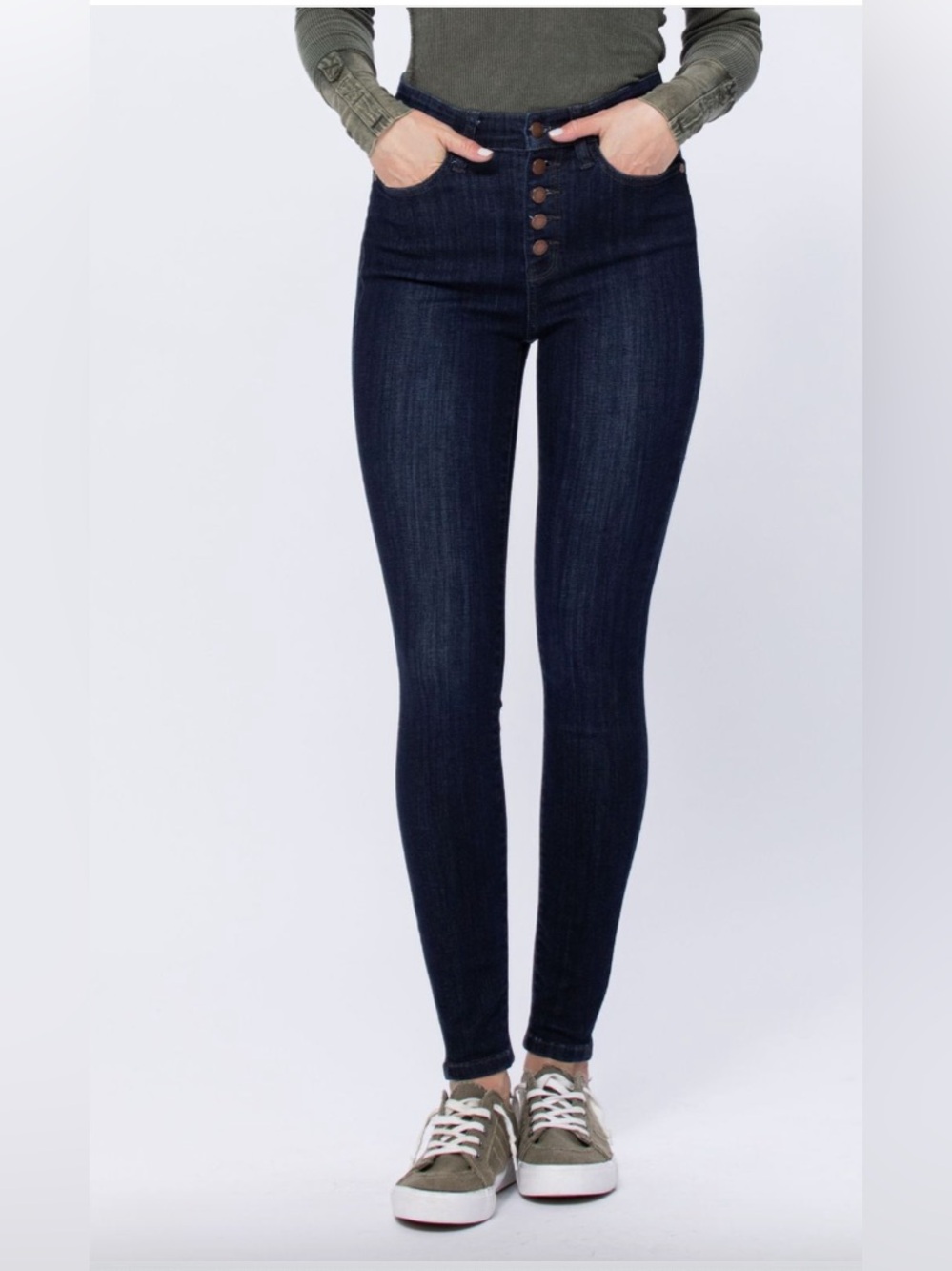 Judy Blue Dark Indigo High-Rise Skinny Jeans NWT